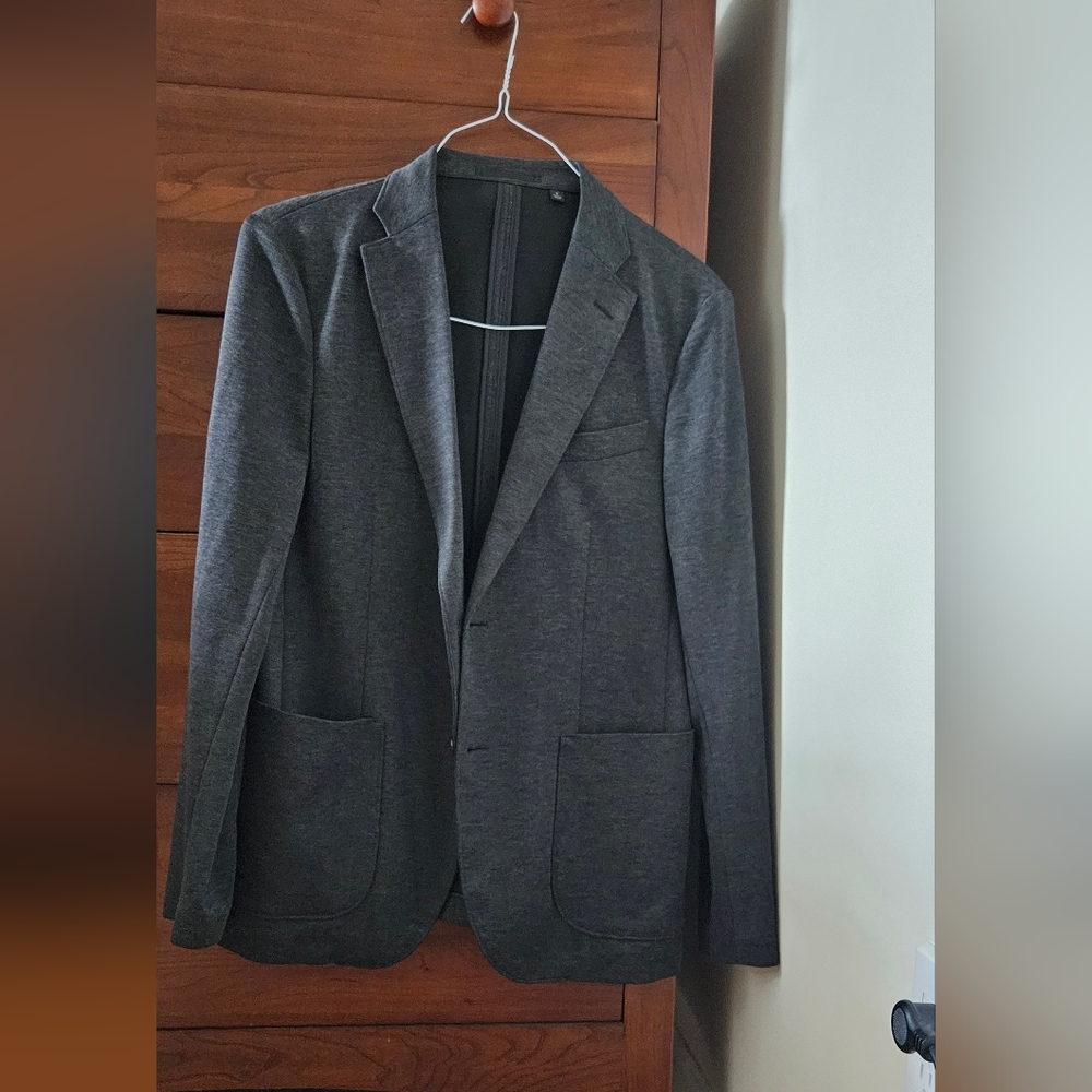 Uniqlo knit blazer grey small